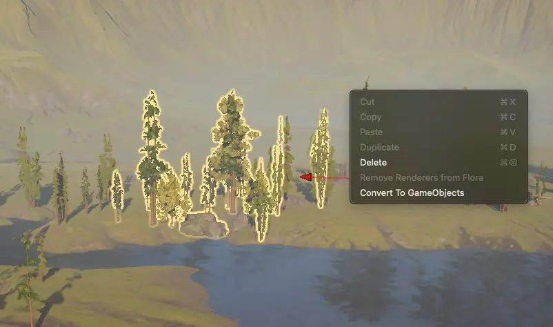 Convert trees back to GameObjects